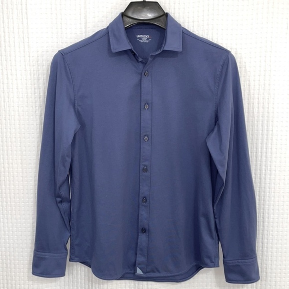 UNTUCKit Men's Button Down Shirt - Deep Blue